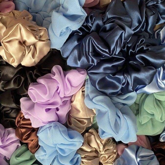 Large Satin Silk Scrunchies
