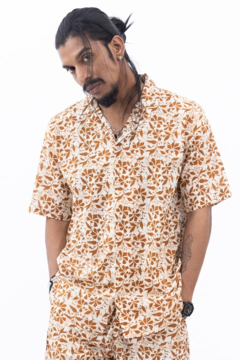 Mens printed cotton Co-ord Set