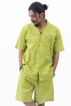 Mens printed cotton Co-ord Set