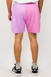 Colour blocked cotton knit shorts