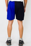 Colour blocked cotton knit shorts