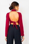 Turtle neck backless top