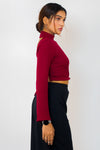 Turtle neck backless top