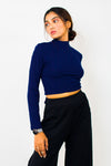 Turtle neck backless top