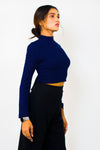 Turtle neck backless top