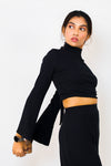 Turtle neck backless top