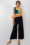 Colour blocked crop top