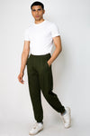 Solid cotton knit joggers