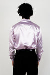 Satin lapel collar shirt