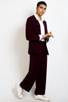 Non crease blazer and solid trousers