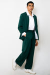 Non crease blazer and solid trousers