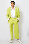 Non crease blazer and solid trousers