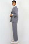 Non crease blazer and solid trousers