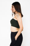 Rib one shoulder crop top