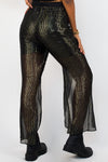 Shimmer Mesh Slit Pant