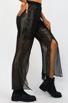 Shimmer Mesh Slit Pant