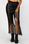 Shimmer Mesh Slit Pant