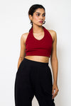 Rib halter neck top