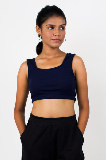 Square neck crop top