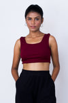 Square neck crop top