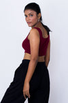 Square neck crop top