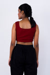 Square neck crop top