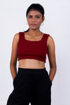 Square neck crop top