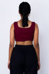 Square neck crop top