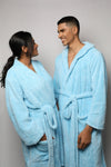 Fur couple bathrobe