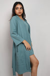 Lycra luxury robe with v-neck slip dress