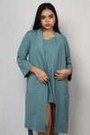 Lycra luxury robe with v-neck slip dress