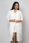 Lycra luxury robe with v-neck slip dress