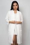 Lycra luxury robe with v-neck slip dress