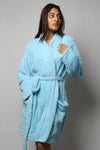 Fur bathrobe - knee length