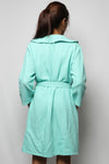 Cotton matte bathrobe with lining - knee length