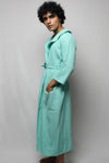 Cotton matte bathrobe with lining - full length