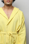 Cotton matte bathrobe with lining - full length