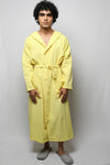 Cotton matte bathrobe with lining - full length