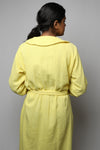 Cotton matte bathrobe with lining - full length