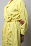 Cotton matte bathrobe with lining - full length