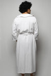 Cotton matte bathrobe with lining - full length