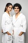 Cotton matte couple bathrobe