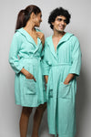 Cotton matte couple bathrobe