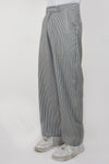 Solid stripe cotton trousers