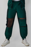 Taffeta mesh joggers