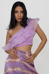 Organza ruffle top