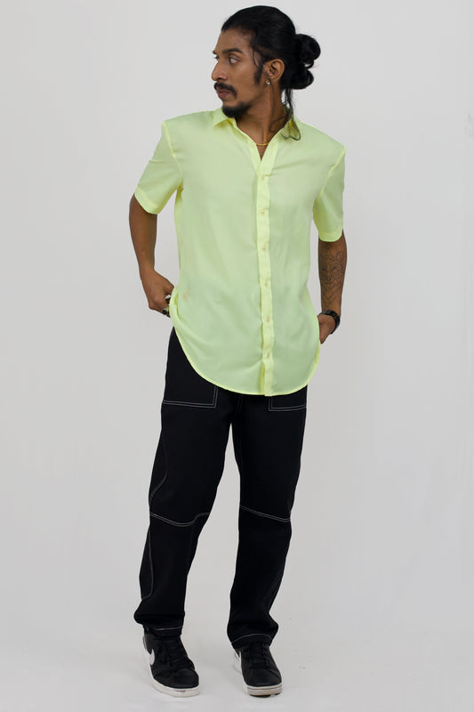 Relaxed fit crepe shirt