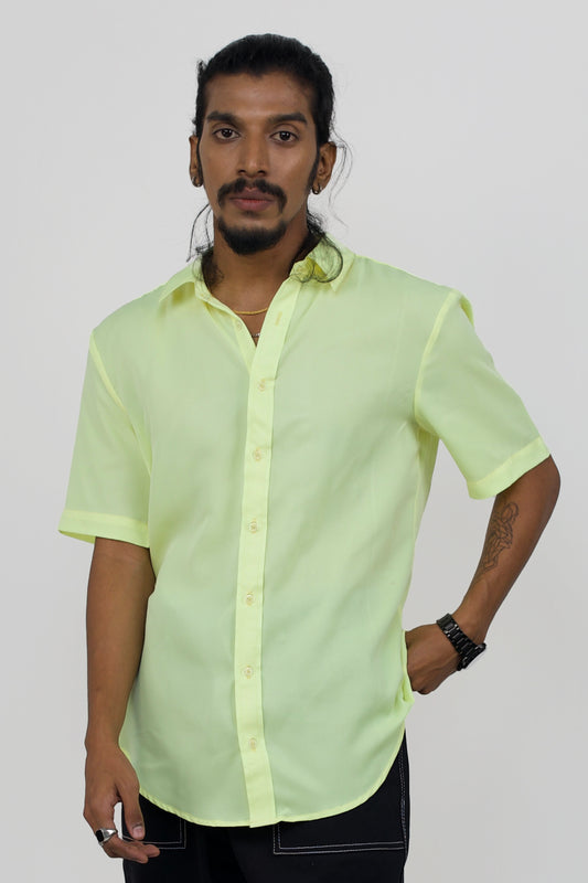 Relaxed fit crepe shirt