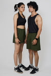 Couple cotton knit shorts