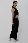 Rib sleeveless top with wide leg pants